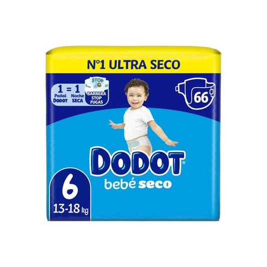 Dodot Etapas Talla 6 Pañales 13-18 Kg 66uds