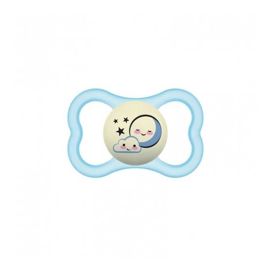 Mam Supreme Night Chupete Silicona +6M Azul 1ud