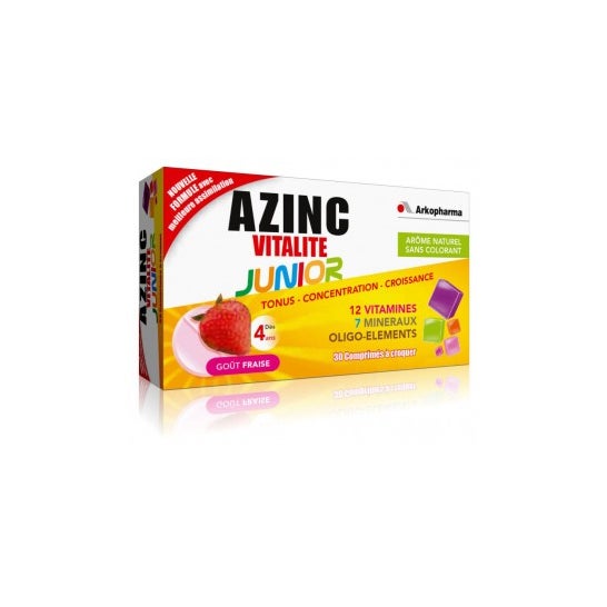 Arkopharma Azinc Optimal Junior Tablets - Crunch got Strawberry Botella de 30