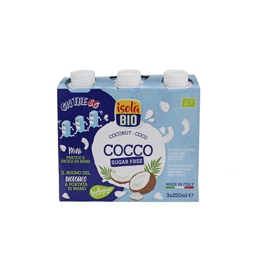 Isola Bio Bebida Vegetal de Coco Bio Sin Gluten 3x250 ml