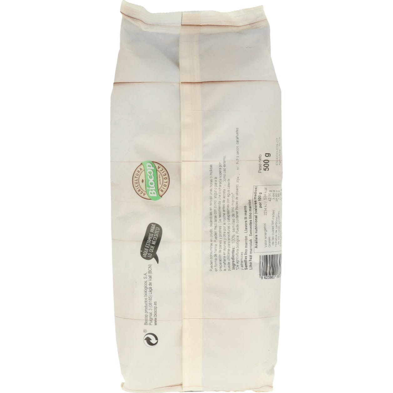 Biocop Linaza Semilla Marrón Bio 500g
