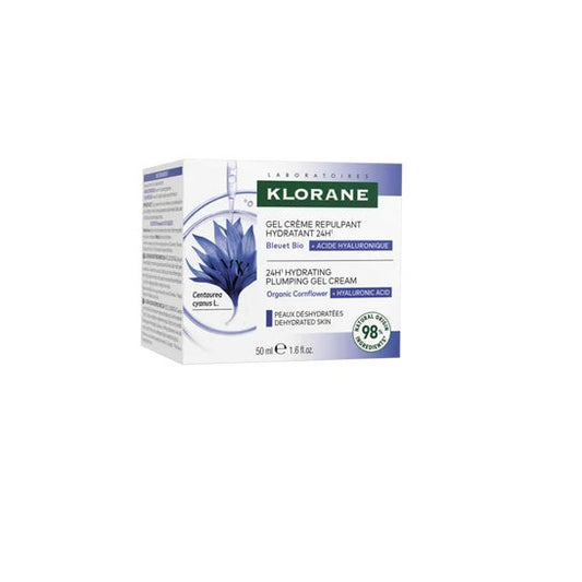 Klorane Gel Crema Hidratante Repulpante 24h Aciano BIO + Ácido Hialurónico 50ml