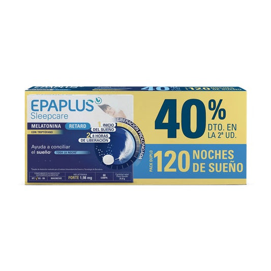 Epaplus Sleepcare Melatonina Retard con Triptófano 2x60comp