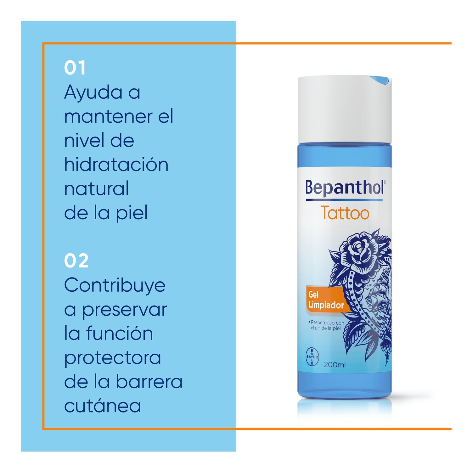 Bepanthol Tattoo Gel Limpiador 200ml