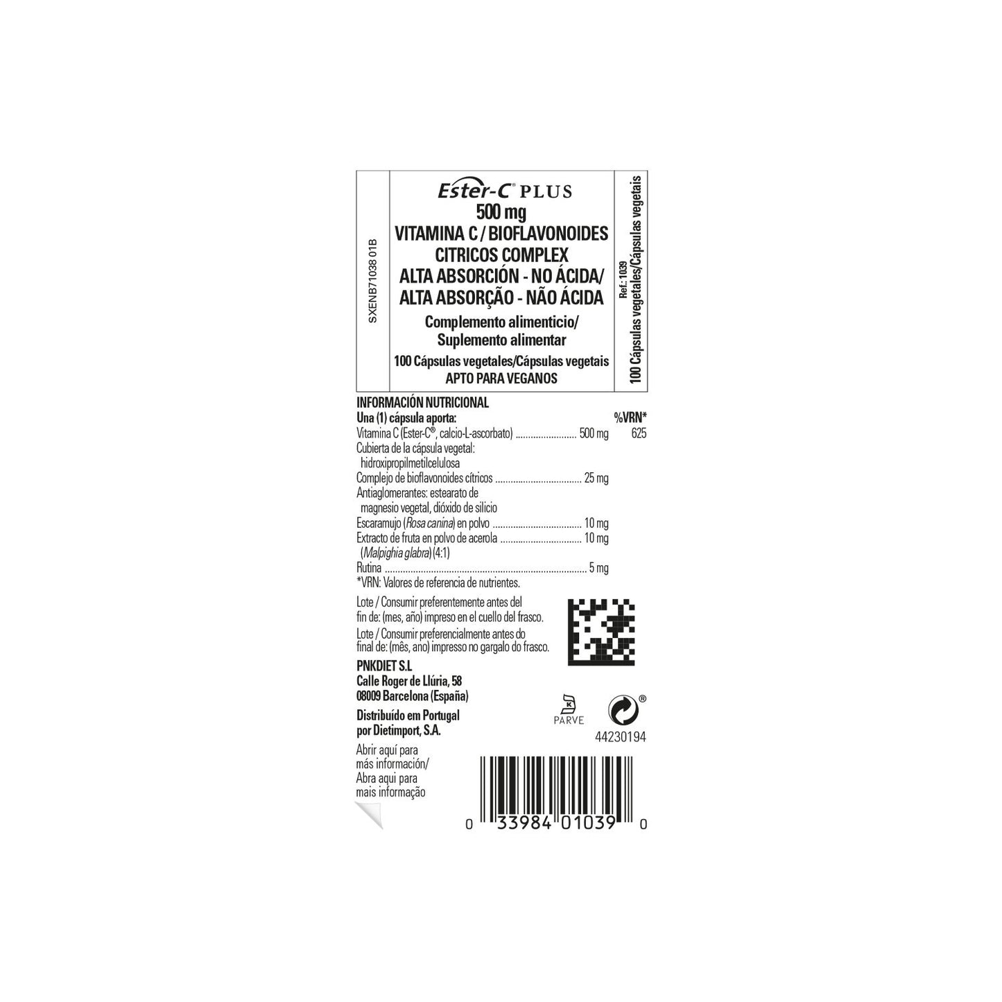 Solgar Ester-C Plus Vitamina C 500mg 100vcaps