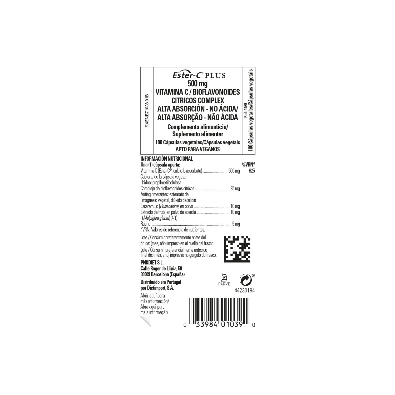 Solgar Ester-C Plus Vitamina C 500mg 100vcaps