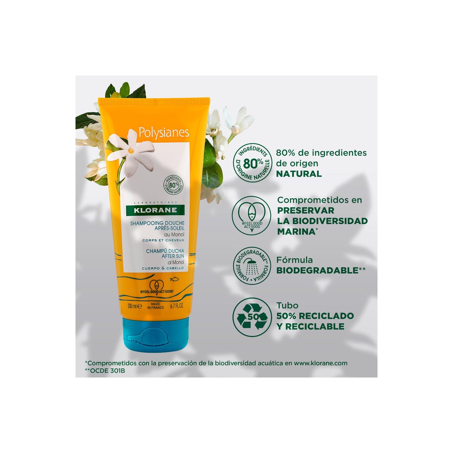 Klorane Champú Ducha After Sun 200ml