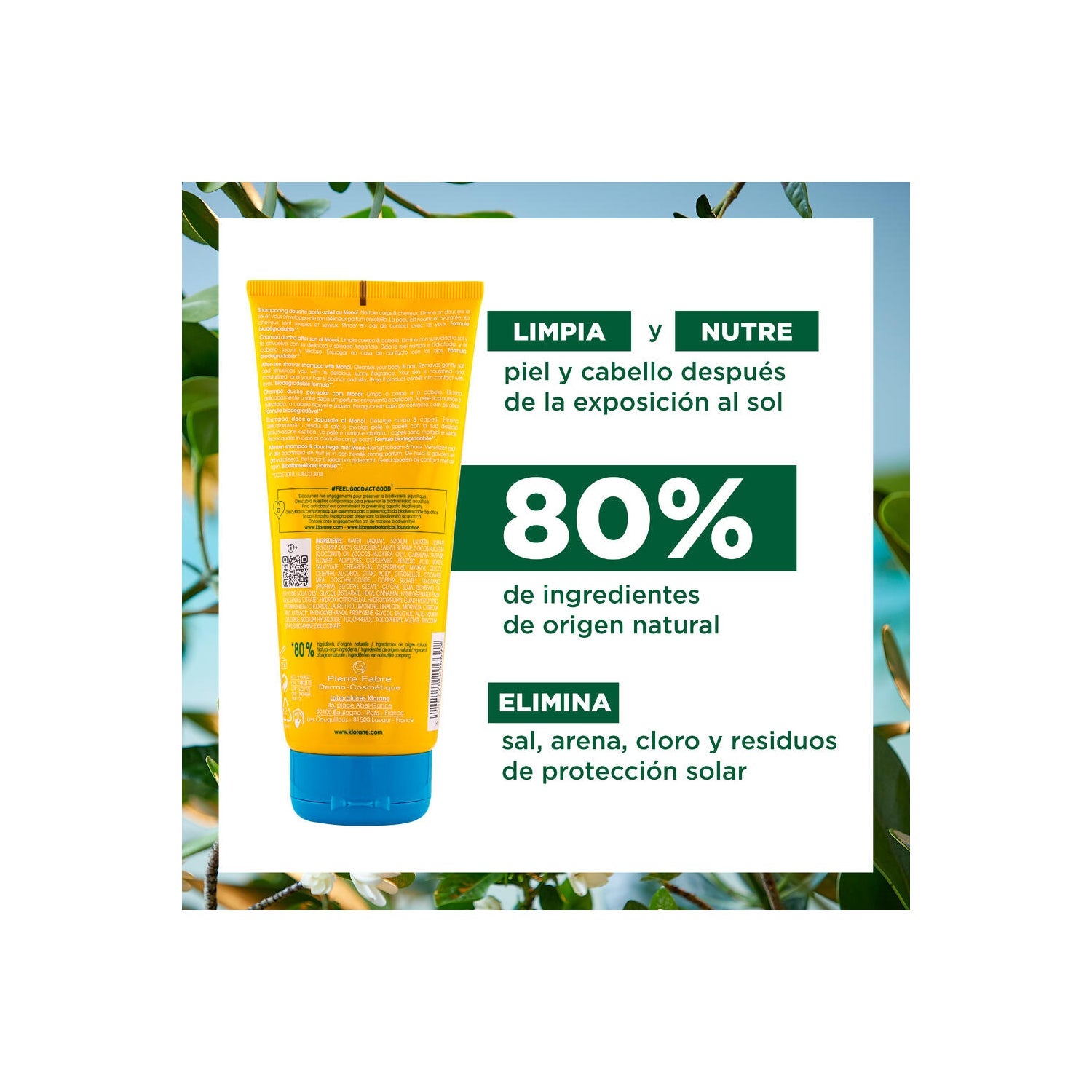 Klorane Champú Ducha After Sun 200ml