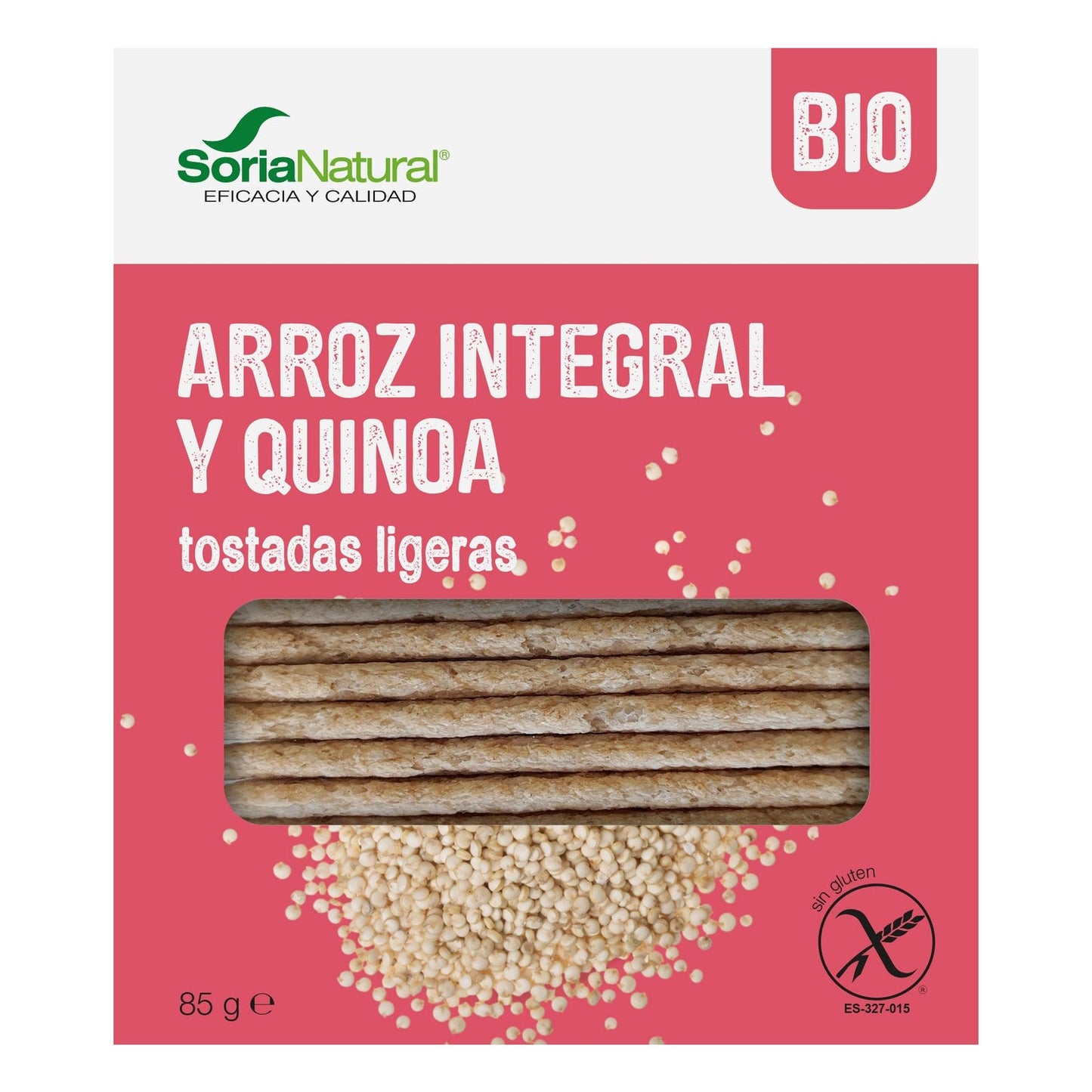 Soria Natural Tostadas Ligeras Arroz Integral y Quinoa 25 uds
