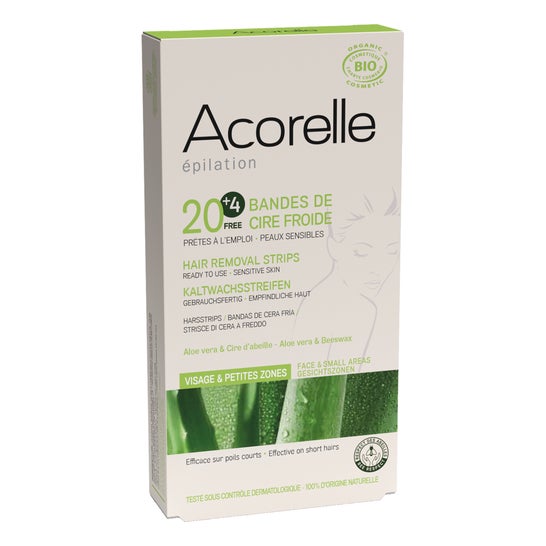 Cera Fría Acorelle Tiras de Cera Orgánica X 20