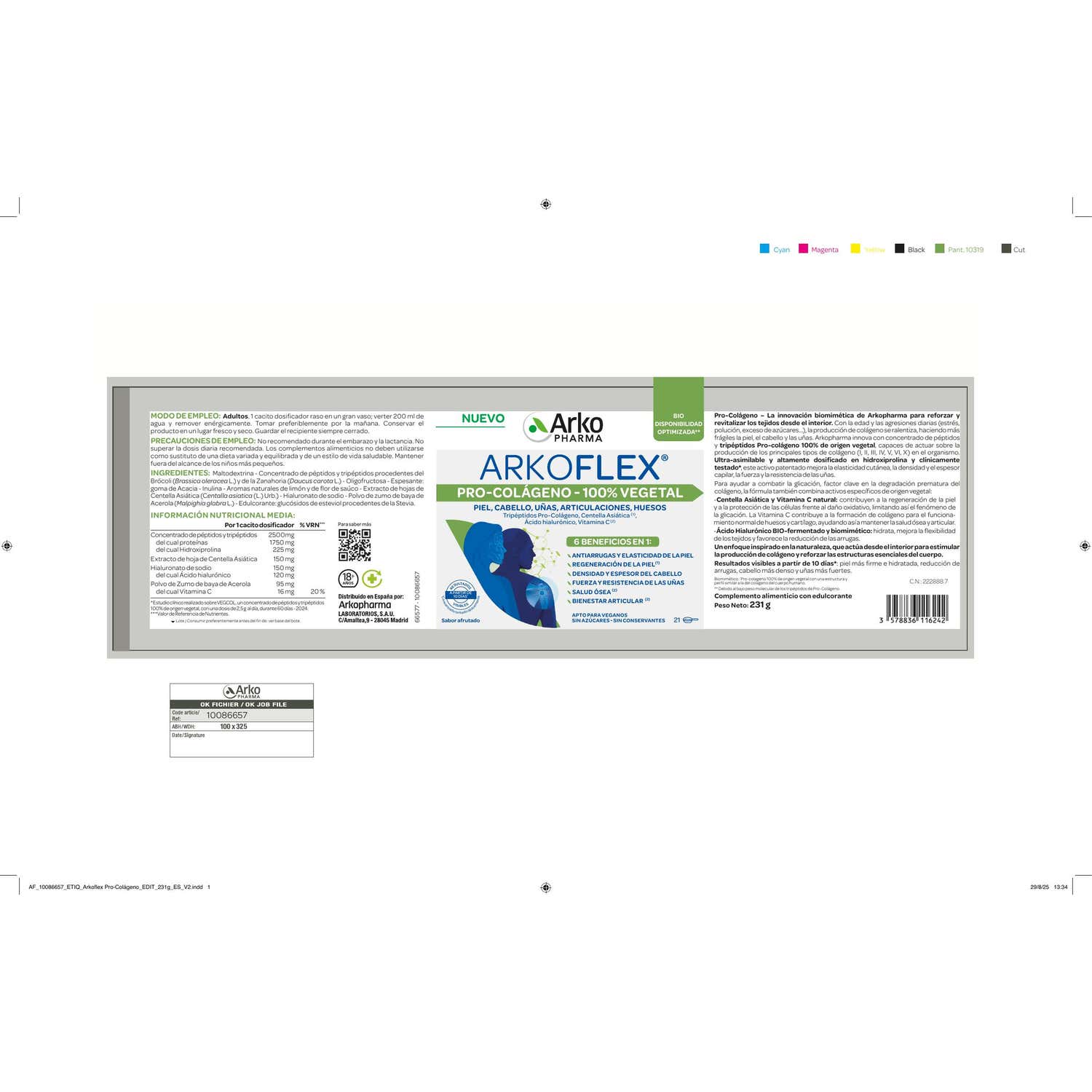 Arkopharma Arkoflex Pro-Colágeno 100% Vegetal 231 g