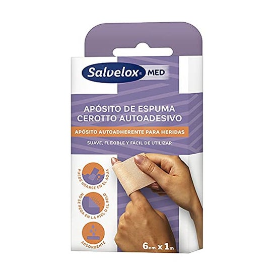 Salvelox Med Aposito Espuma Autoadhesivo 6cmx1m