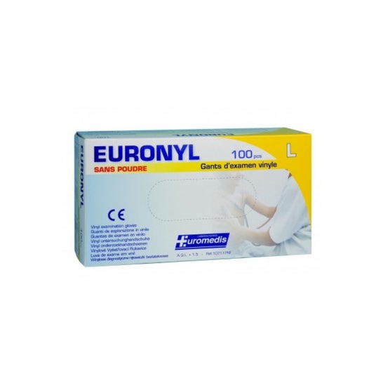 Euromedis guantes Vinilo Talla 8-9 107117 100 uds