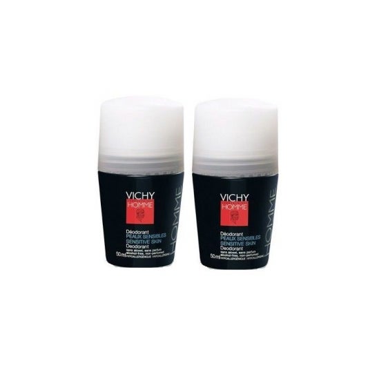 Vichy Homme Desodorante Antitranspirante Piel Sensible 48h Roll-on 2x50ml