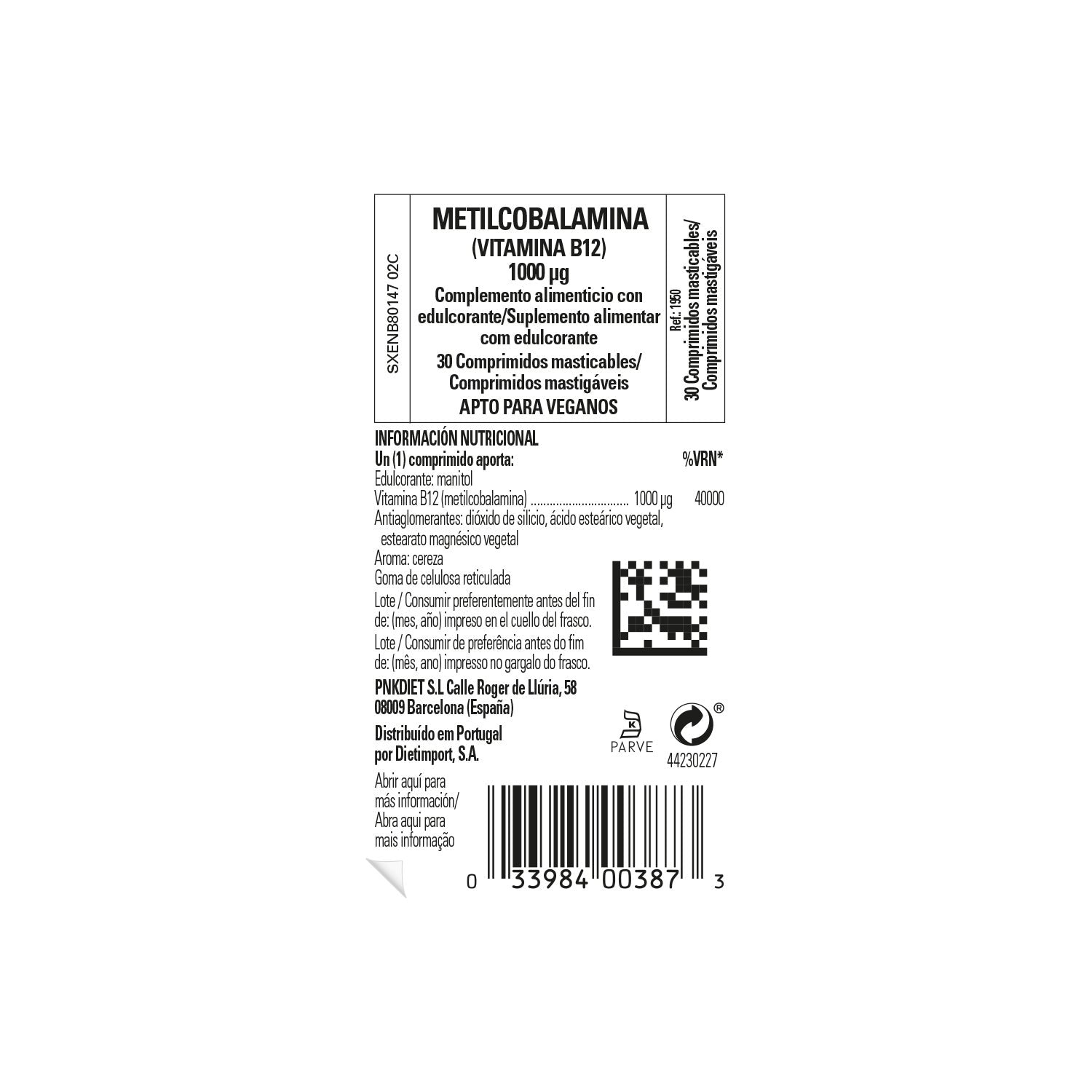 Solgar Vitamina B12 Metilcobalamina 1000mcg 30comp