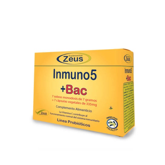 Suplementos Zeus Inmuno5 + Bac 7 Sobres + 7caps