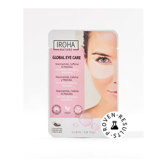 Iroha Nature Global Eye Care Parches Niacinamida Cafeína y Péptidos 2x8ml