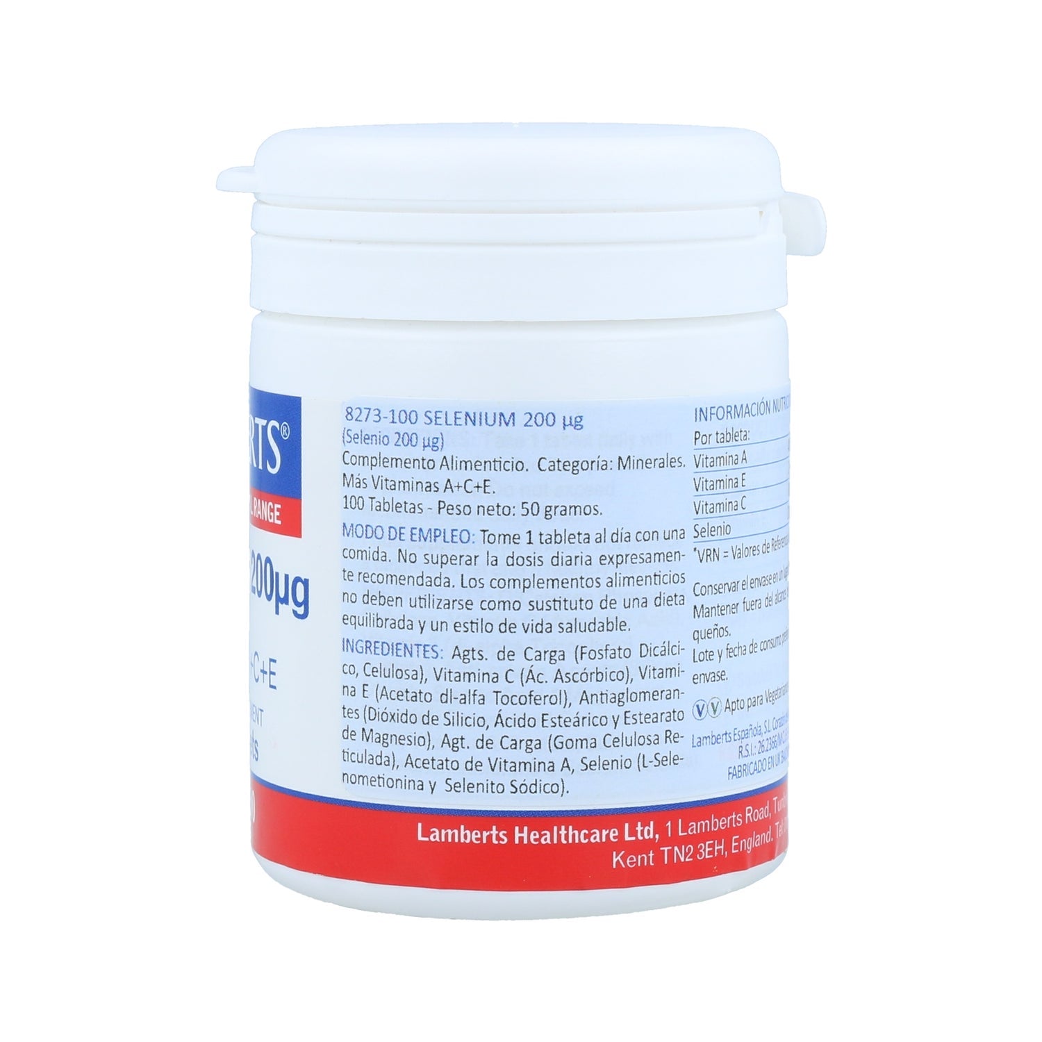 Lamberts Selênio 200μg + Vitaminas A + c + e 100 comp