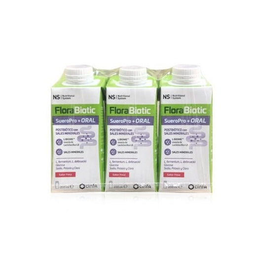 Ns Florabiotic Sueropro+ Oral Fresa 3x200ml