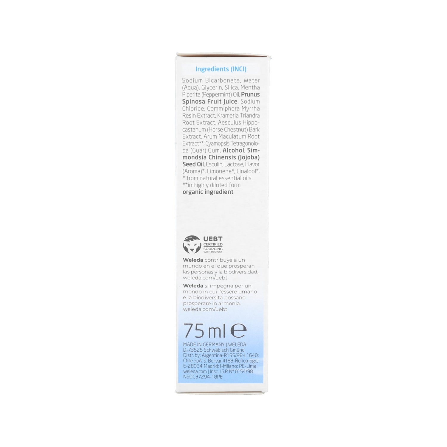 Weleda Pasta Dentífrica Salina Sabor Menta Salada 75ml