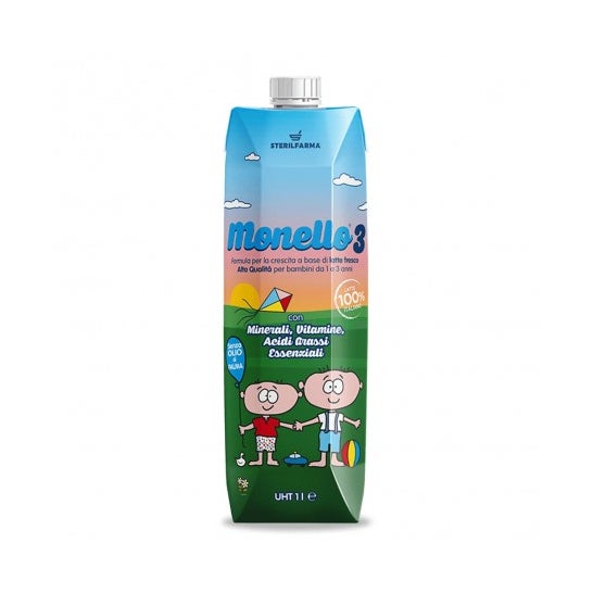 Monello 3 1/3 Años Leche 1Lt