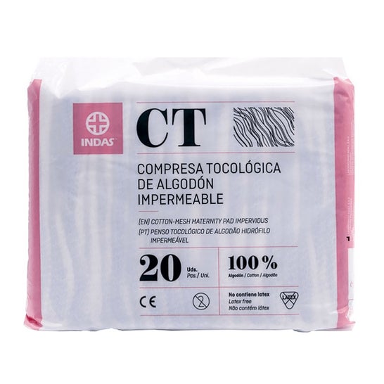 Indas Maternity Compresa Tocológica Algodón 20uds