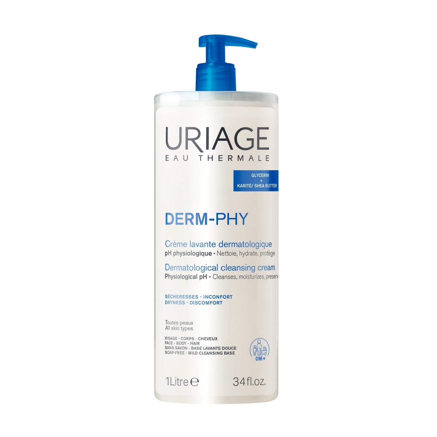 Uriage Derm-Phy Crema Limpiadora 1L
