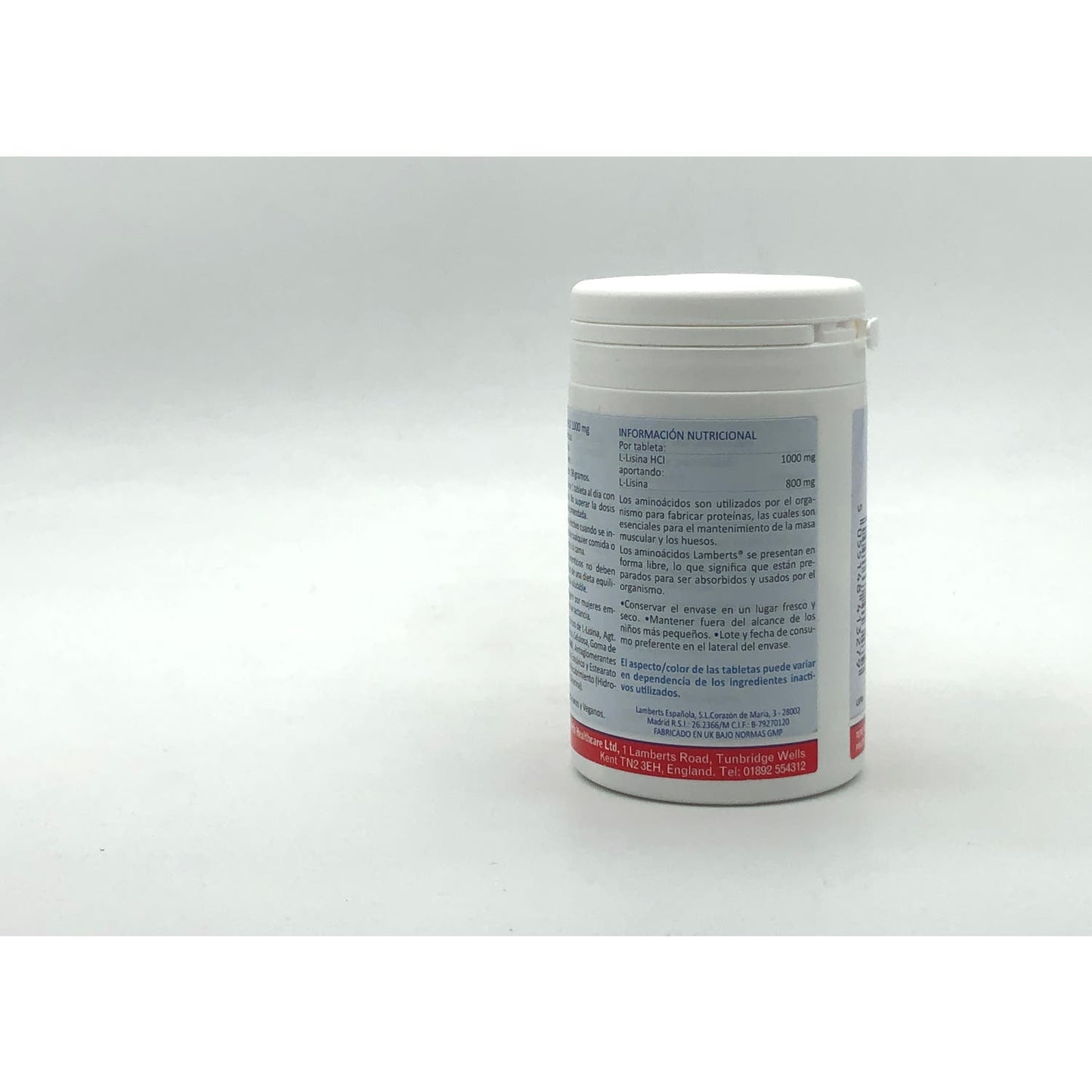 Lamberts L-Lisine HCL 1000mg 120 Tabletas
