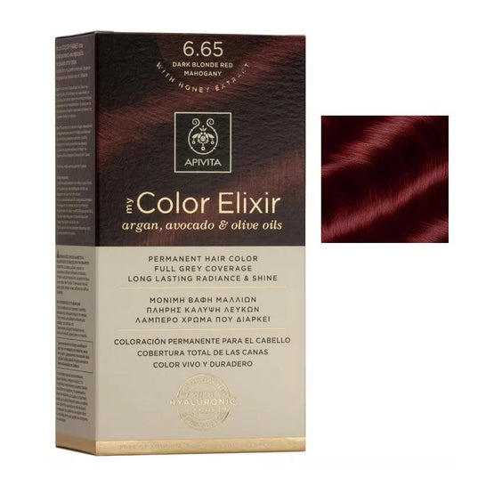Apivita Kit Tint My Color Elixir 6.65 Rubio Oscuro Caoba