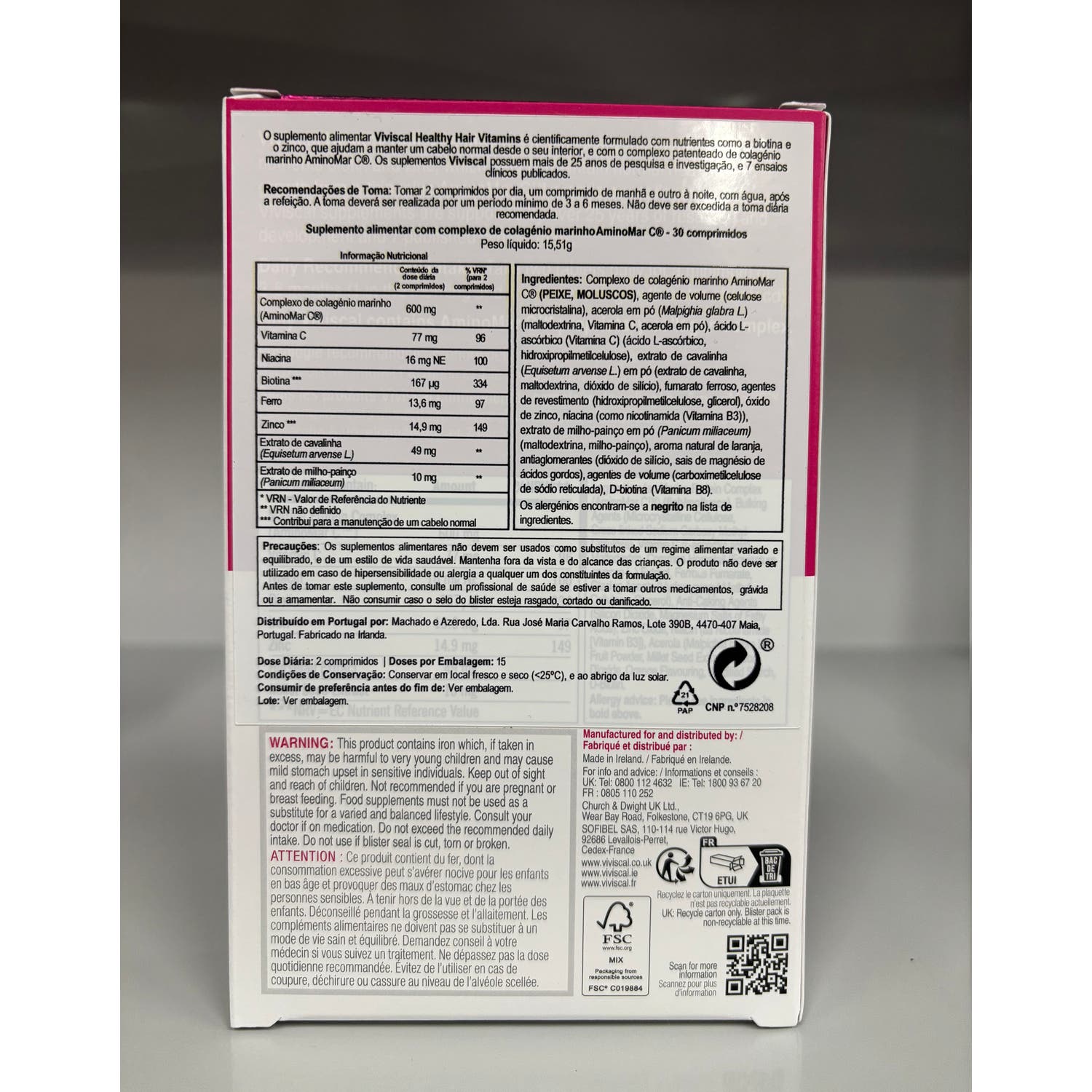 Viviscal Healthy Hair Fortalecedor del Cabello 30 comp