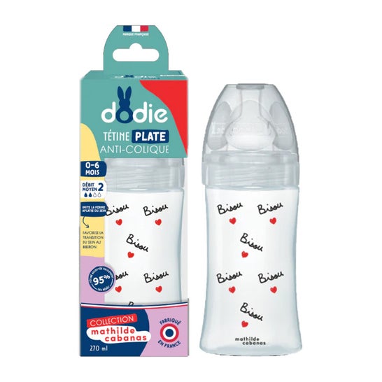 Dodie Biberón Tetina Plana Anti-Cólic Mathilde Caban 270 ml 1 ud