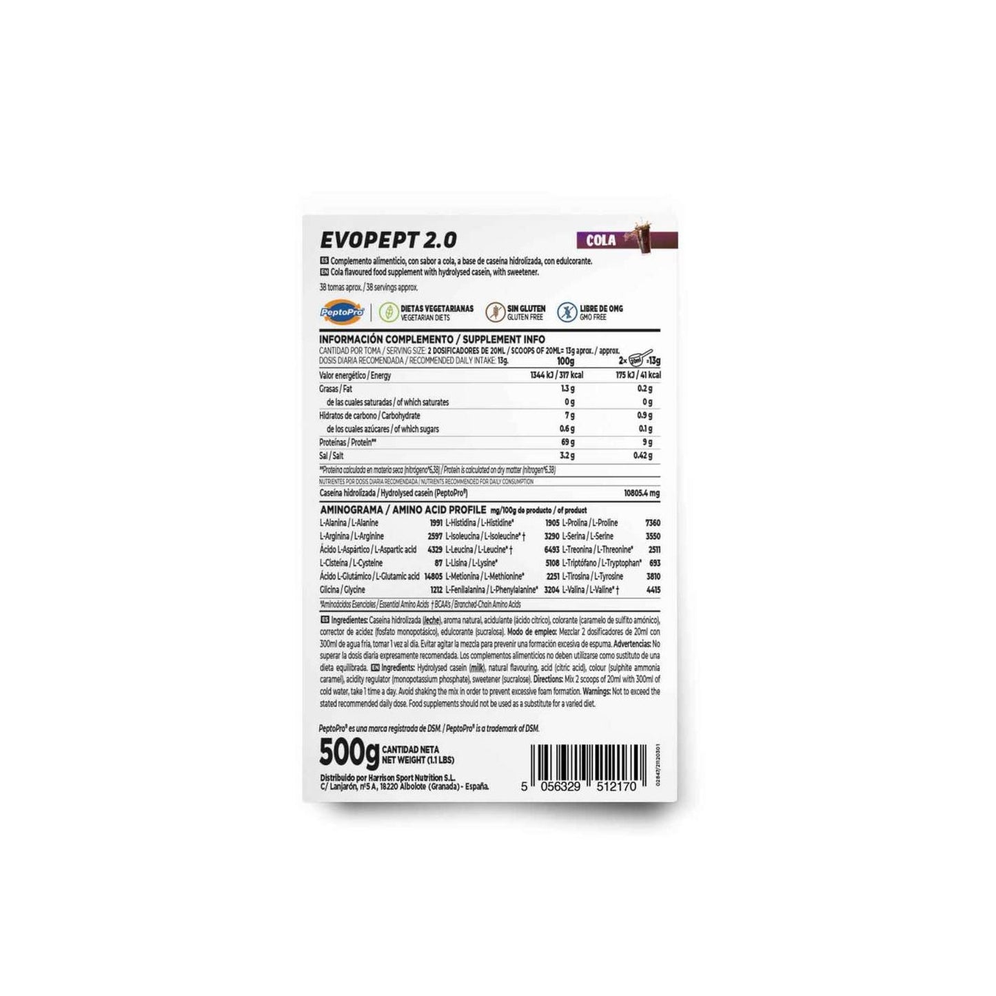 HSN Evopept 2.0 Peptopro® Cola 500g