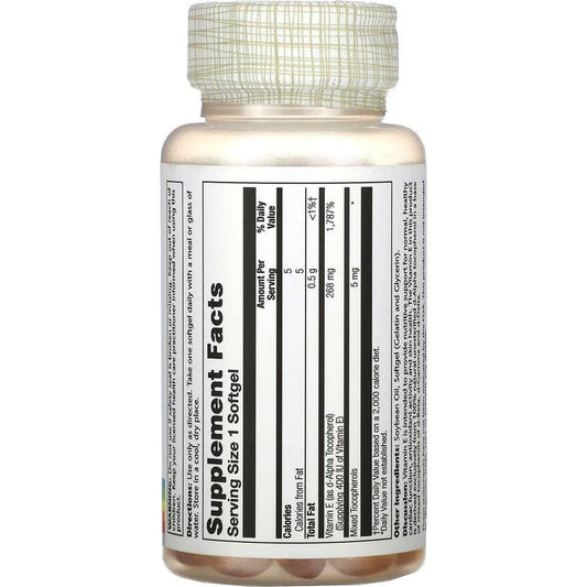 Solaray Vitamina E 50 perlas