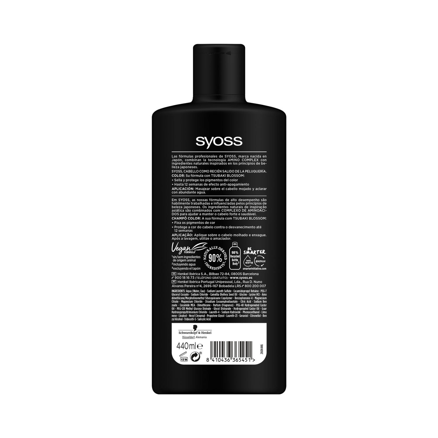 Syoss Shampoo Cabello Teñido Color Tech 440ml