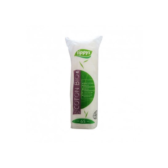 Tippys Disque Démaquillant Coton Bio 65 uds