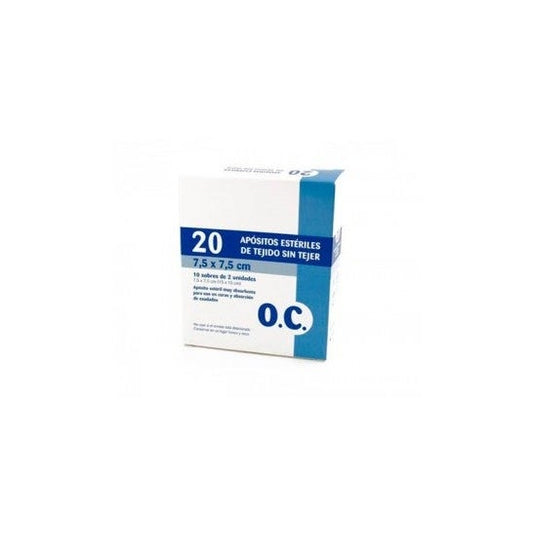 OC gasa esteril tejido sin tejer 7.5 x 7.5cm 20uds