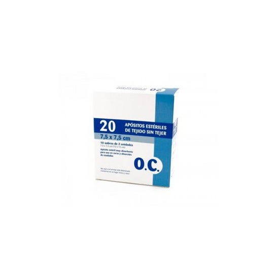 OC gasa esteril tejido sin tejer 7.5 x 7.5 cm 20 uds