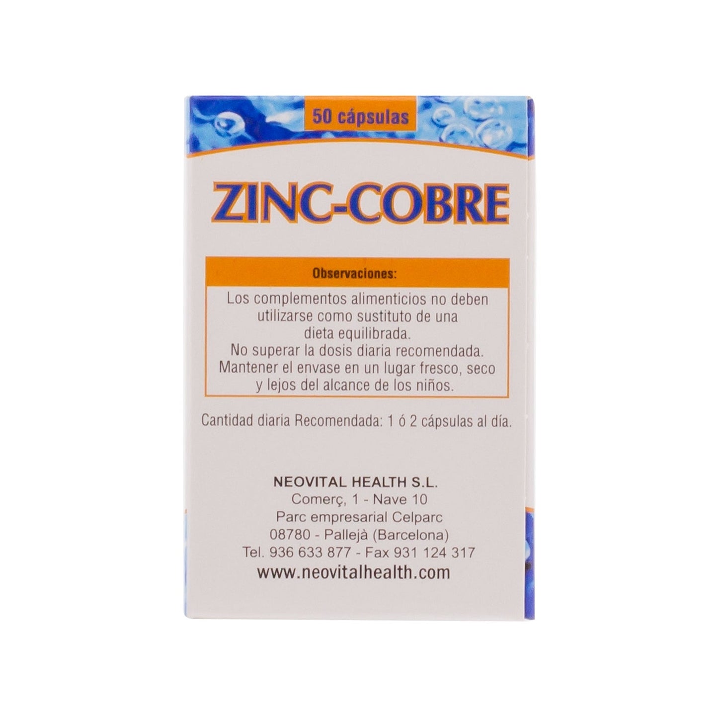 Neo Zinc-cobre 50cáps