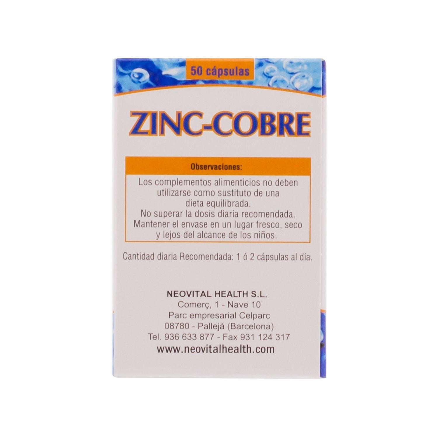 Neo Zinc-cobre 50cáps