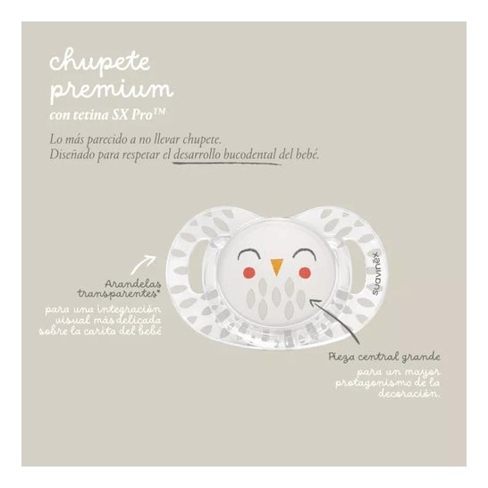 Suavinex Chupete Premium Bonhomia Fisiológico Silicona 6-18m 1 ud