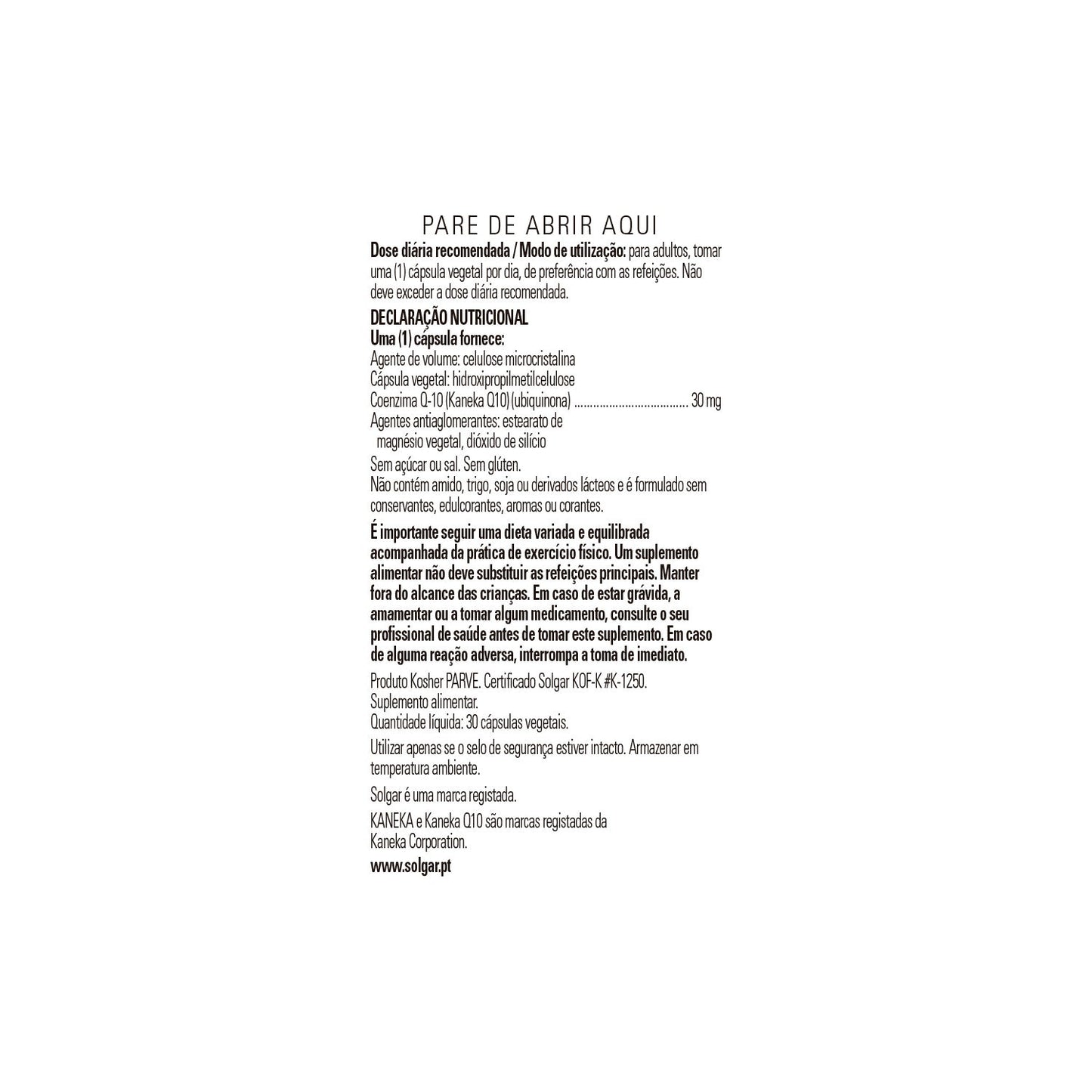Solgar Coenzima Q-10 30mg 30vcaps