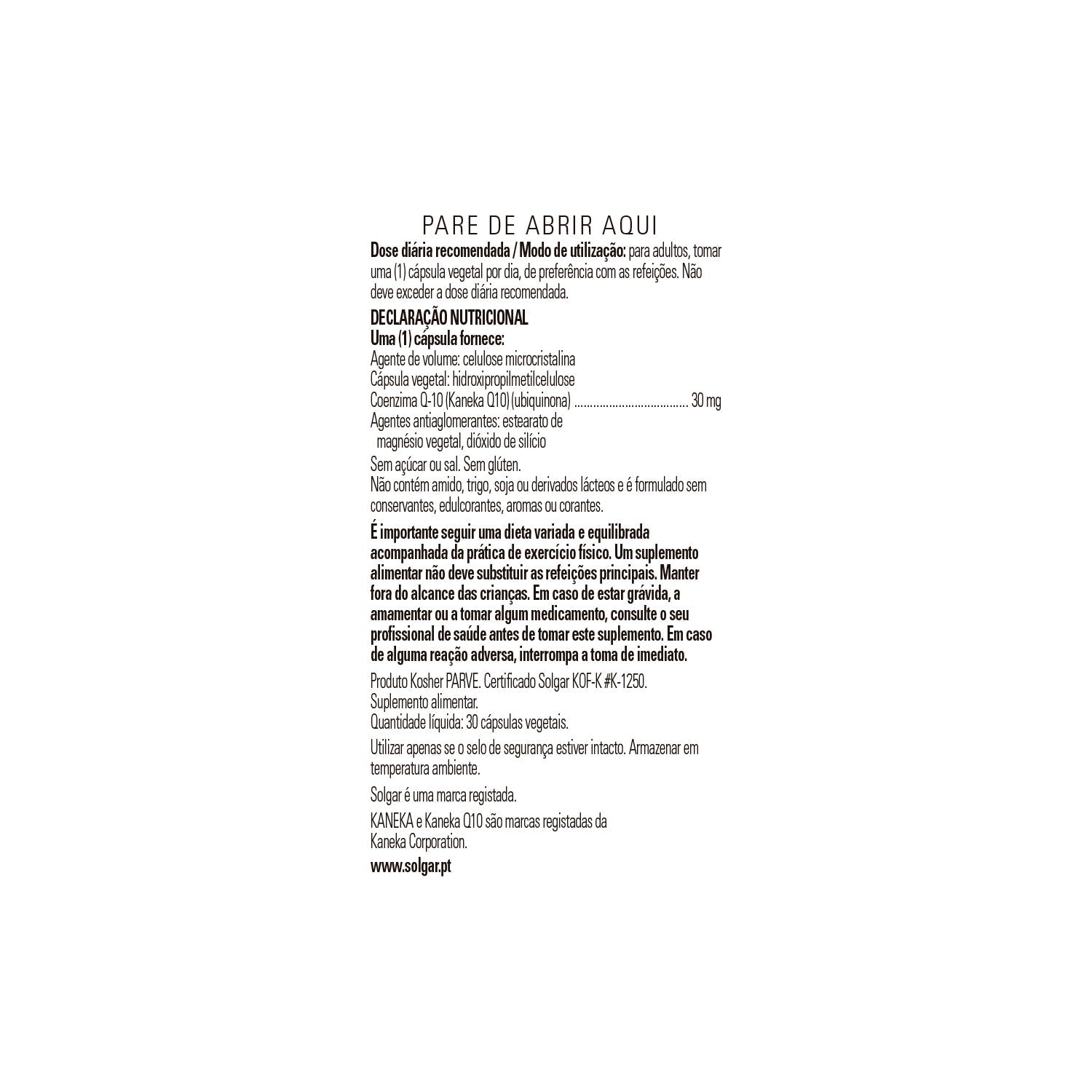 Solgar Coenzima Q-10 30mg 30vcaps