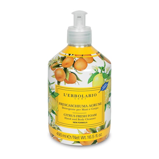 L'Erbolario Frescaschiuma Cítricos Limpiador Manos Cuerpo 490 ml