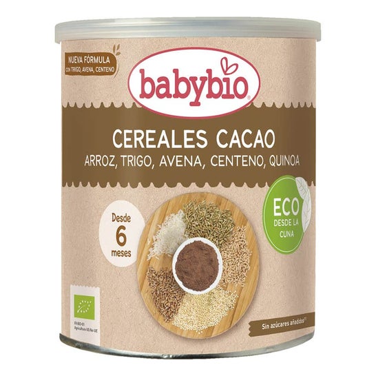 Babybio Preparado Ecológico De Cereales Con Cacao 220g
