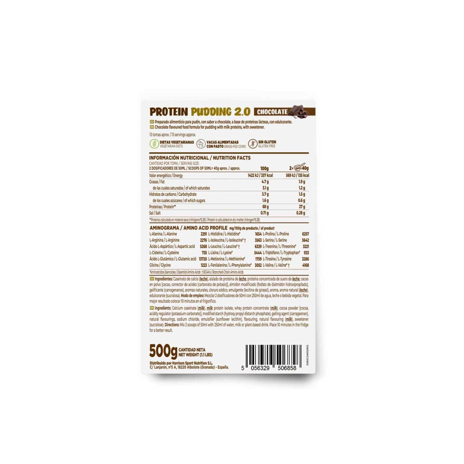 HSN Pudding Proteico 2.0 Chocolate 500g