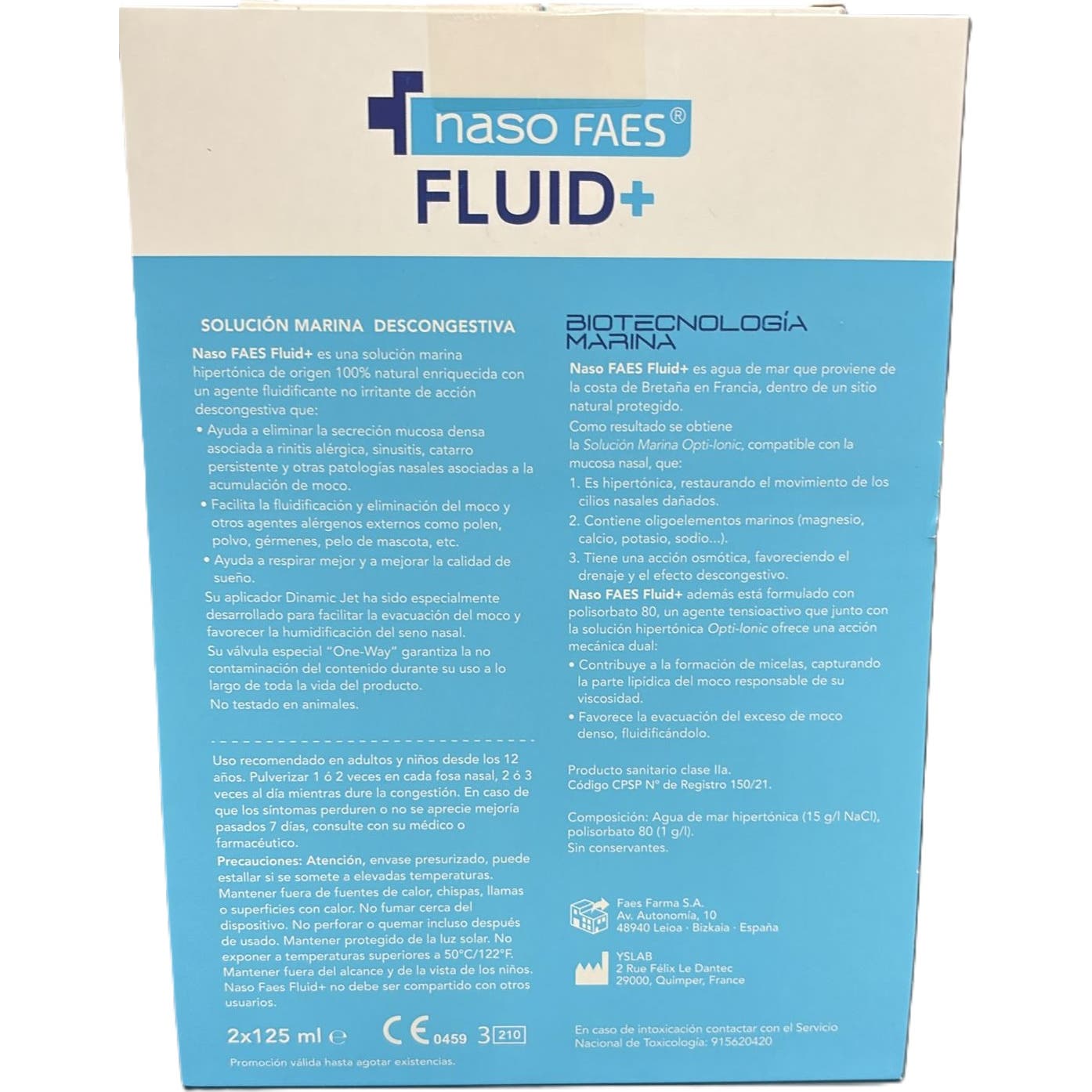Naso Faes Fluid+ 2x125ml