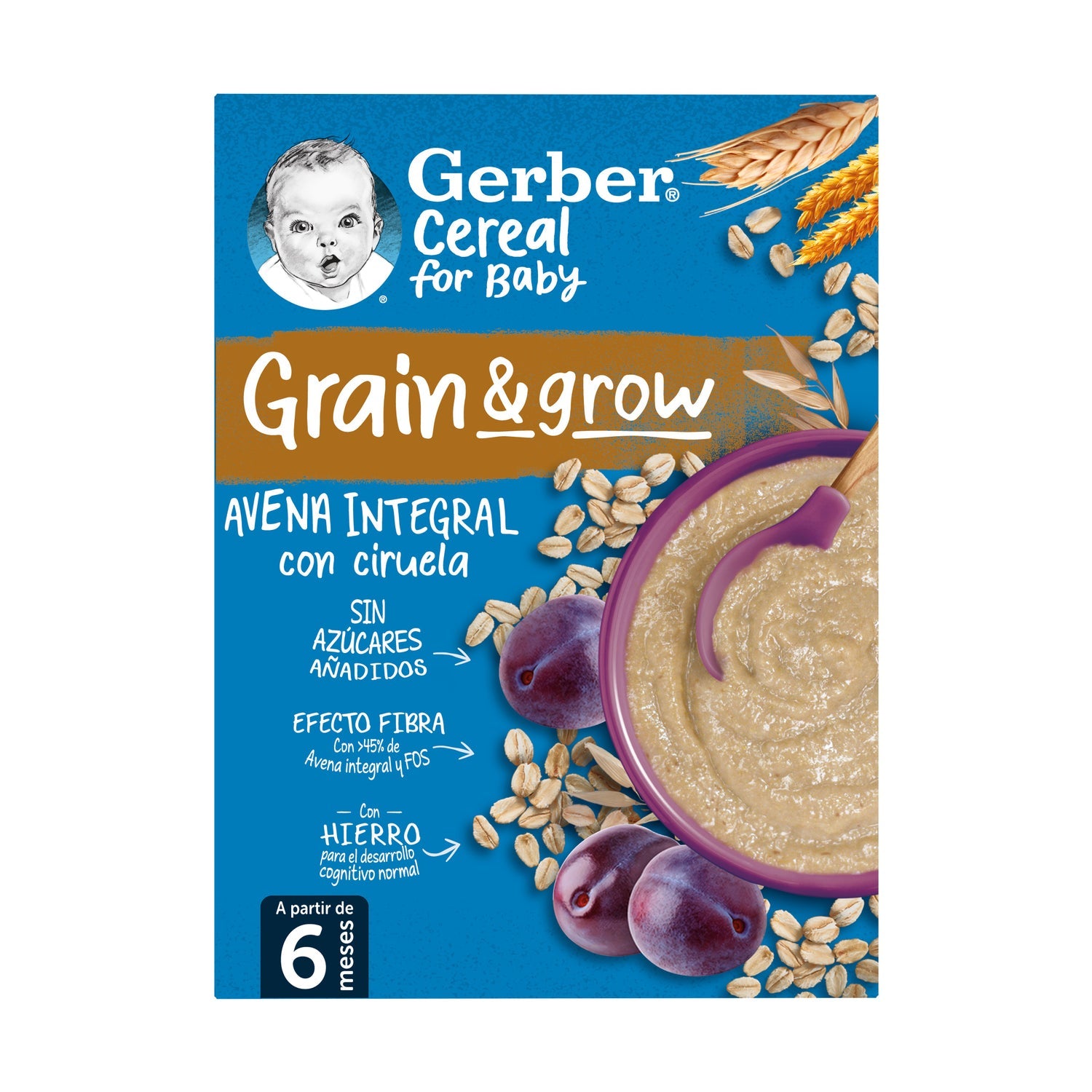 Gerber ExpertCare Avena Integral con Ciruela 250g