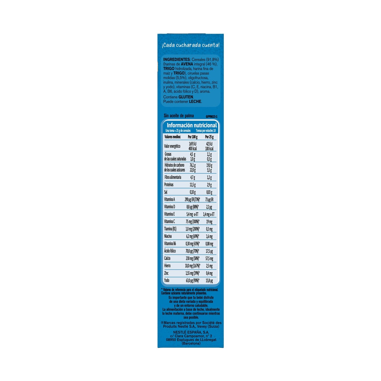 Gerber ExpertCare Avena Integral con Ciruela 250g