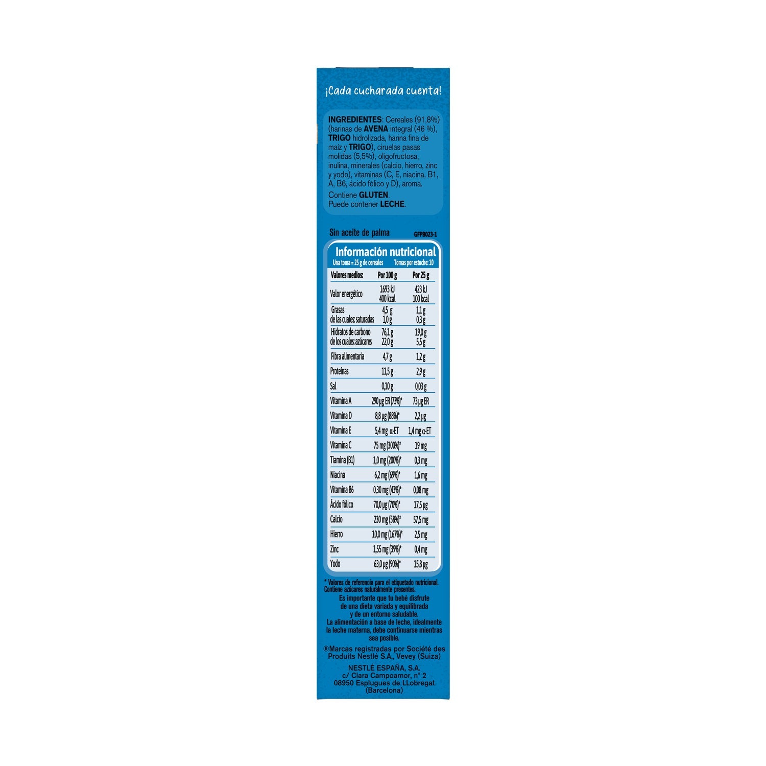 Gerber ExpertCare Avena Integral con Ciruela 250g