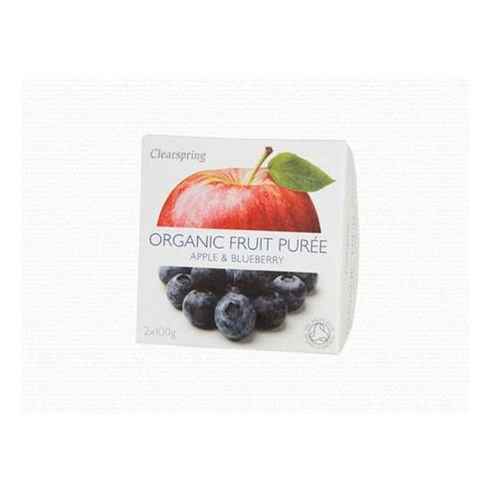 Clearspring Compota Manzana Arándanos 200g